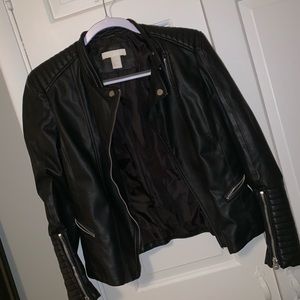 Black leather jacket